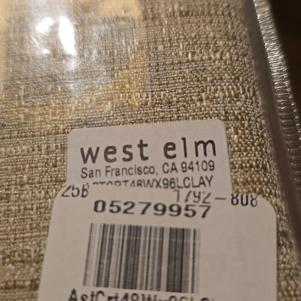❤️BUY 2 GET 1 FREE West Elm Astor Faux Silk Texture Curtain,Gray, Retail $109.00